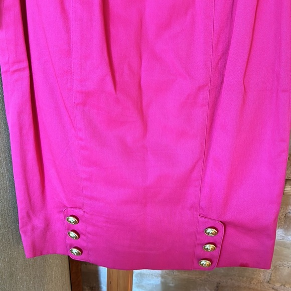 Mark Eisen fuschia denim suit from the late 1980s. Size 8 (current size 4-6) - Picture 7 of 9
